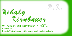 mihaly kirnbauer business card